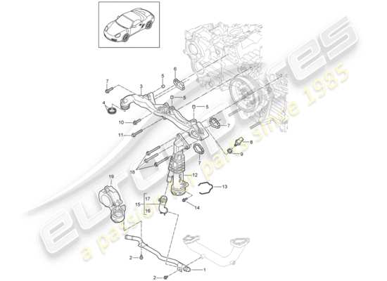 a part diagram from the Porsche Boxster 987 (2010) parts catalogue