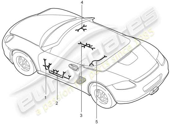 a part diagram from the Porsche Boxster 987 (2011) parts catalogue