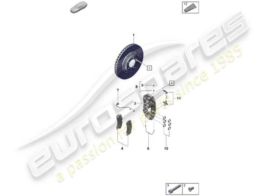 a part diagram from the Porsche Boxster Spyder (2019) parts catalogue