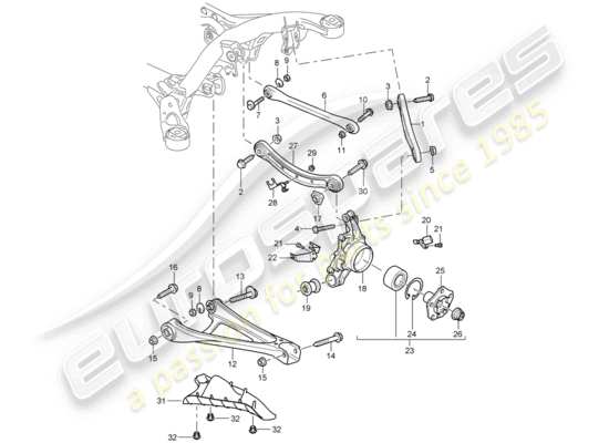 a part diagram from the Porsche Cayenne (2005) parts catalogue