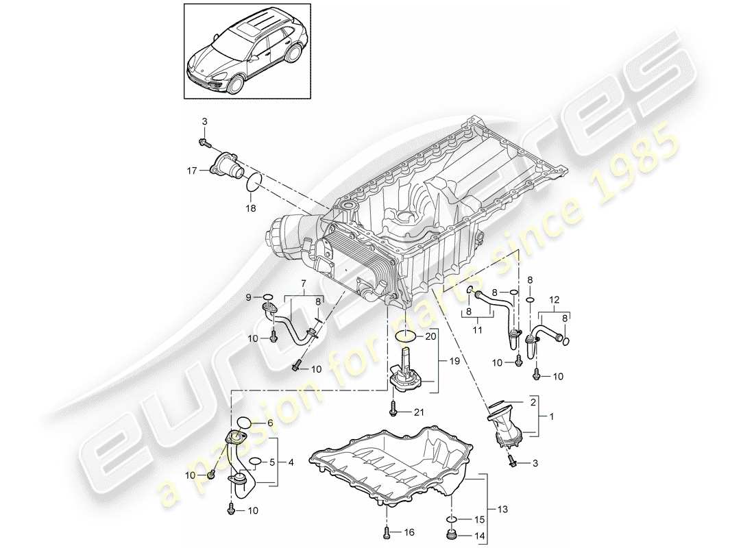 Porsche Cayenne E2 (2015) COLLECTEUR D'ADMISSION Diagramme de pièce