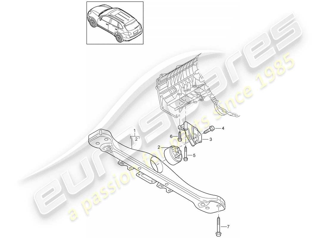 Porsche Cayenne E2 (2015) BOÎTE DE TRANSFERT Diagramme de pièce