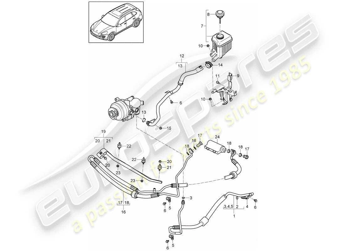 Porsche Cayenne E2 (2015) STABILISATEUR Schéma des pièces