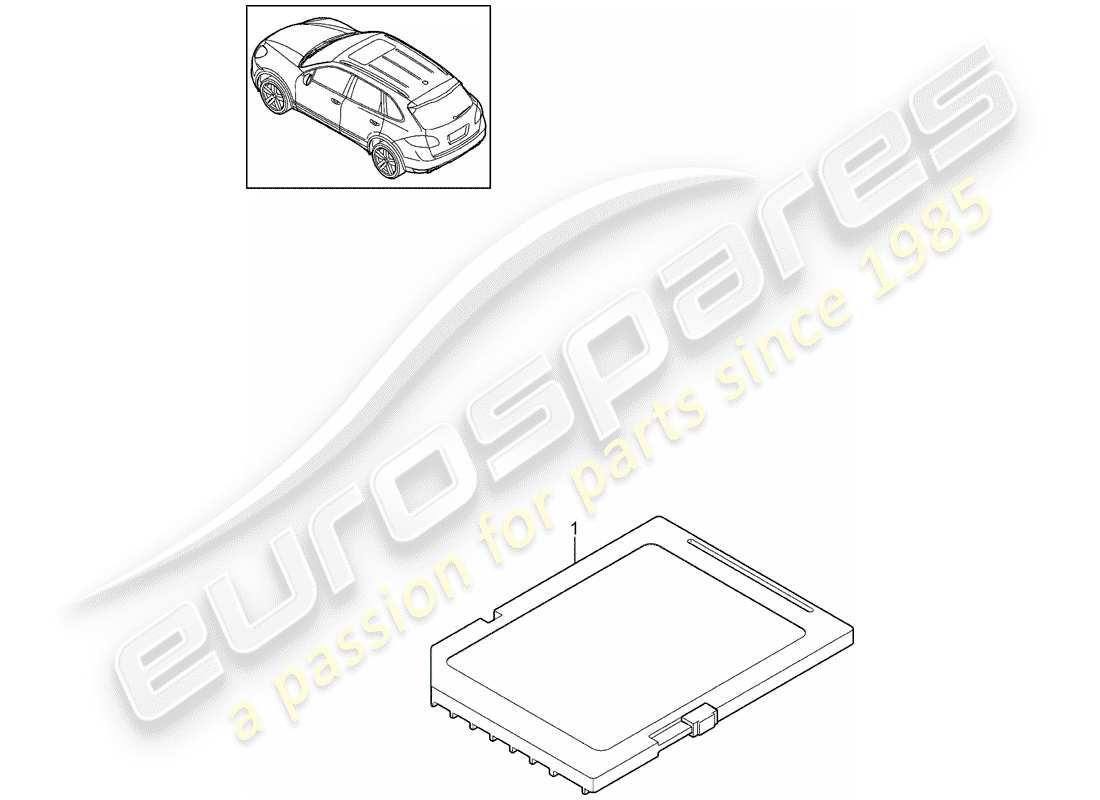 Porsche Cayenne E2 (2015) carte mémoire SD pour mise à jour Diagramme de pièce