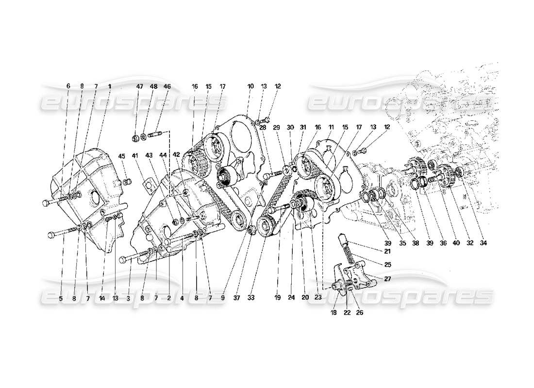 Ferrari F40 Chronométrage - Contrôles Schéma des pièces