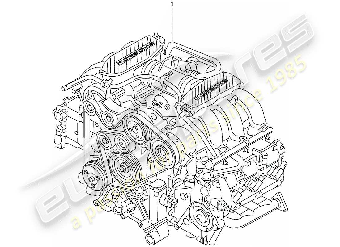 Porsche Replacement catalogue (1976) moteur de remplacement Schéma des pièces