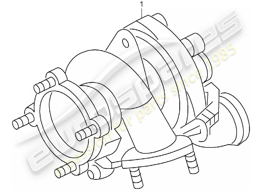 Porsche Replacement catalogue (1985) TURBOCOMPRESSEUR DE GAZ D'ÉCHAPPEMENT Diagramme de pièce