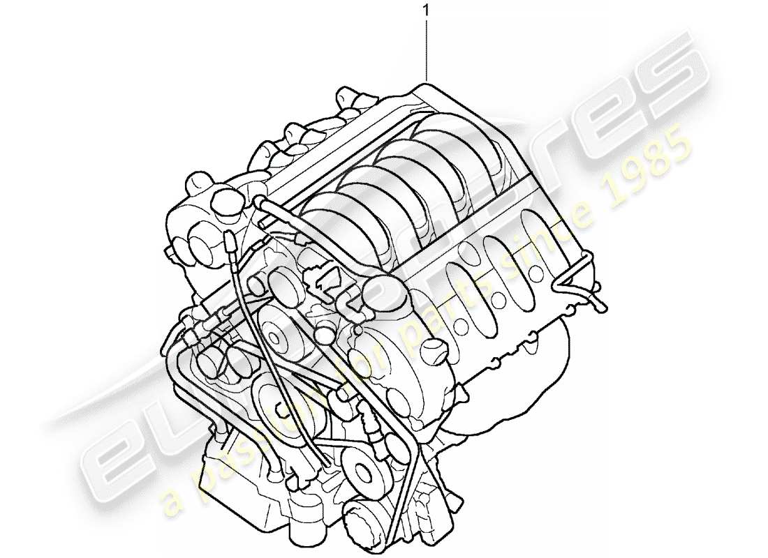 Porsche Replacement catalogue (1986) moteur de remplacement Schéma des pièces