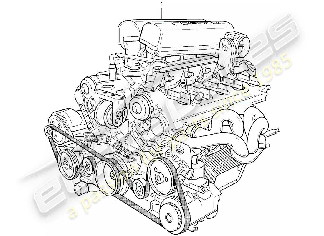 Porsche Replacement catalogue (2007) moteur de remplacement Schéma des pièces