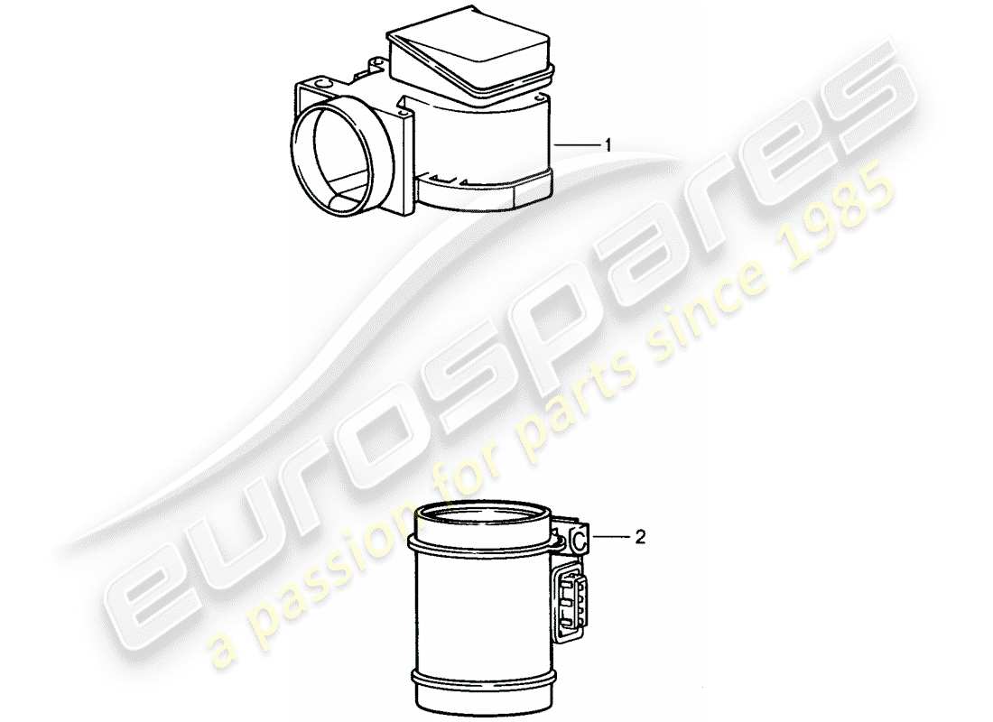 Porsche Replacement catalogue (2007) capteur de débit massique d'air Schéma des pièces