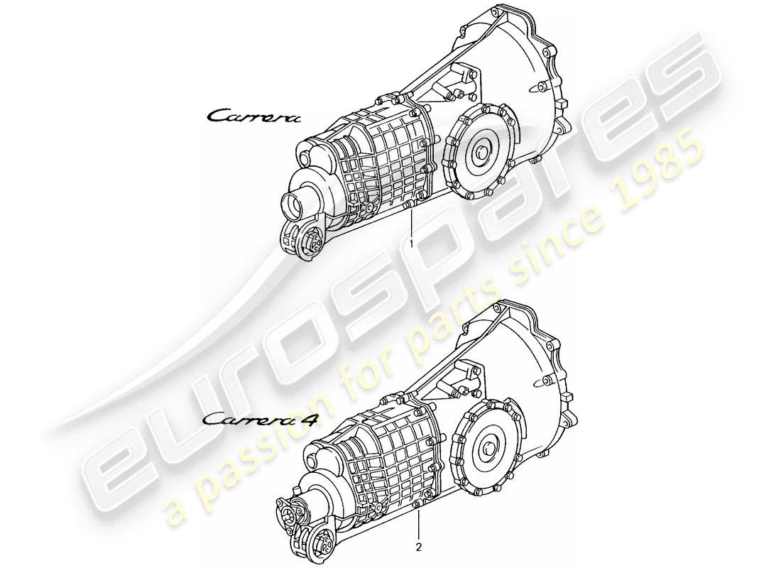 Porsche Replacement catalogue (2009) Boîte de vitesses manuelle Schéma des pièces