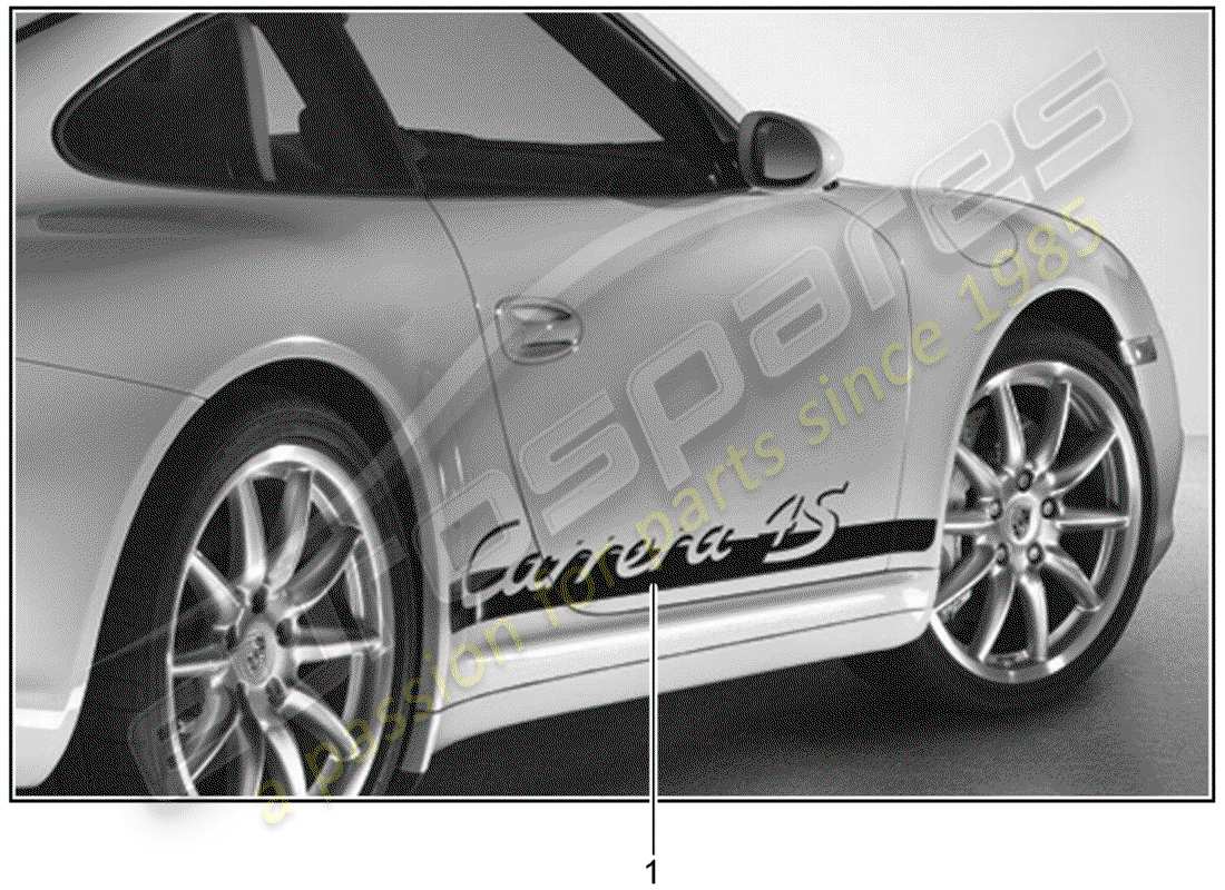 Porsche Tequipment catalogue (2004) feuille de garniture Schéma des pièces