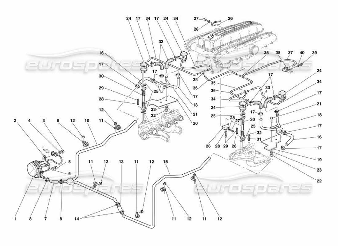 Ferrari 575 Superamerica POMPE À AIR SECONDAIRE Diagramme de pièce