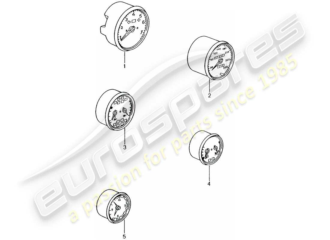 Porsche Tequipment catalogue (2012) Instruments Schéma des pièces