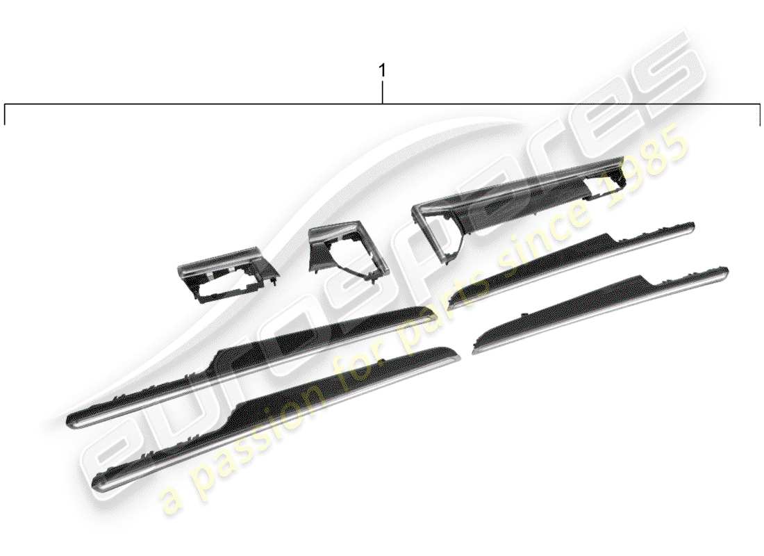 Porsche Tequipment Macan (2014) garniture pour tableau de bord Diagramme de pièce