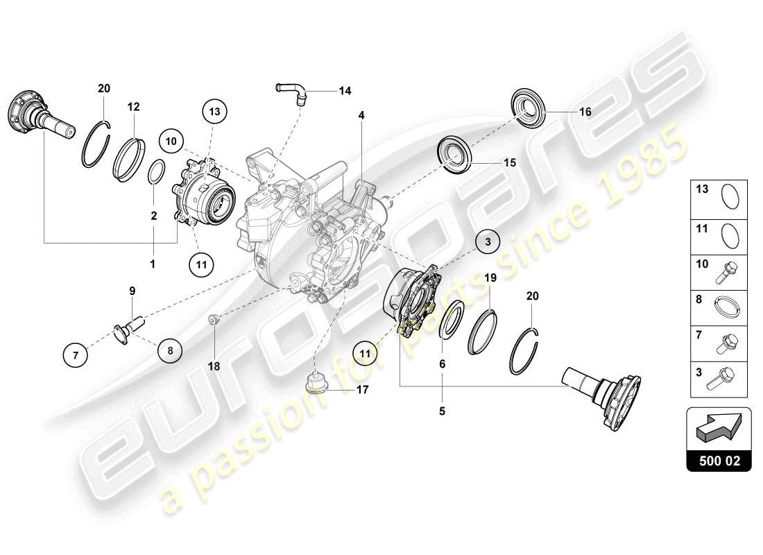 Part diagram containing part number 0B9525558