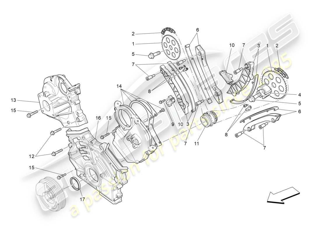 Maserati QTP 3.0 TDS V6 275HP (2015) Horaire Diagramme de pièce