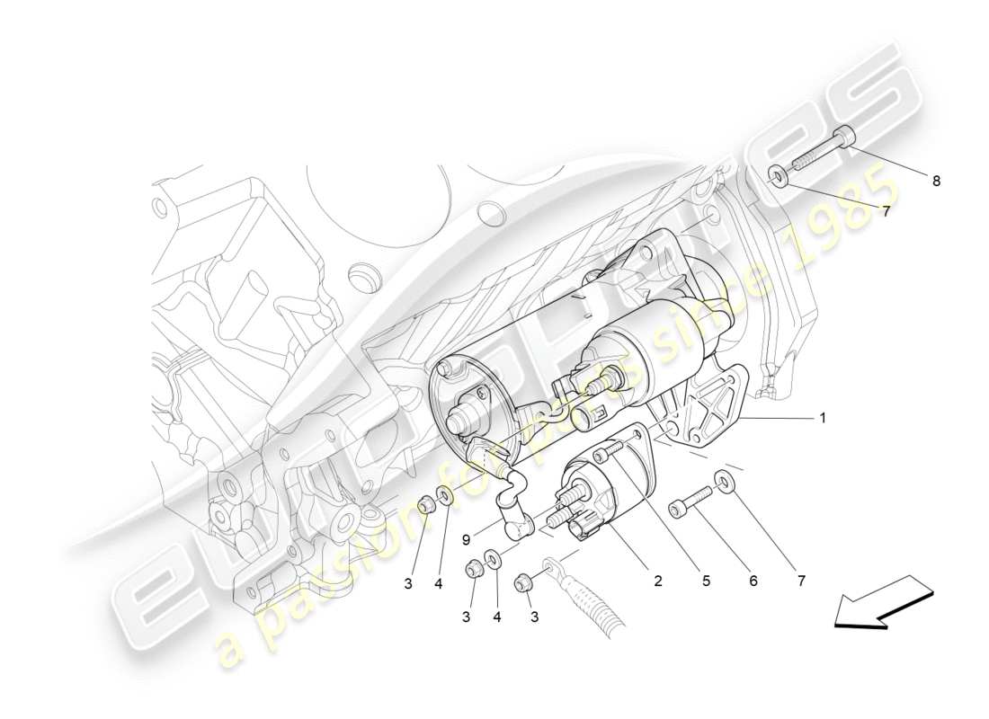 Maserati QTP 3.0 TDS V6 275HP (2015) contrôle électronique : allumage du moteur Diagramme de pièce