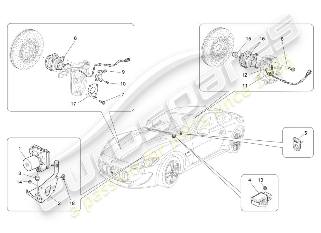 Maserati QTP 3.0 TDS V6 275HP (2015) SYSTÈMES DE COMMANDE DE FREINAGE Diagramme de pièce
