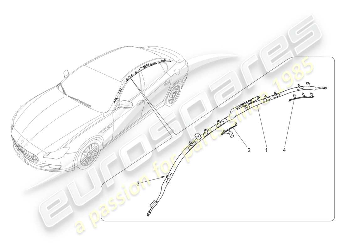 Maserati QTP 3.0 TDS V6 275HP (2015) SYSTÈME DE SAC À FENÊTRE Diagramme de pièce