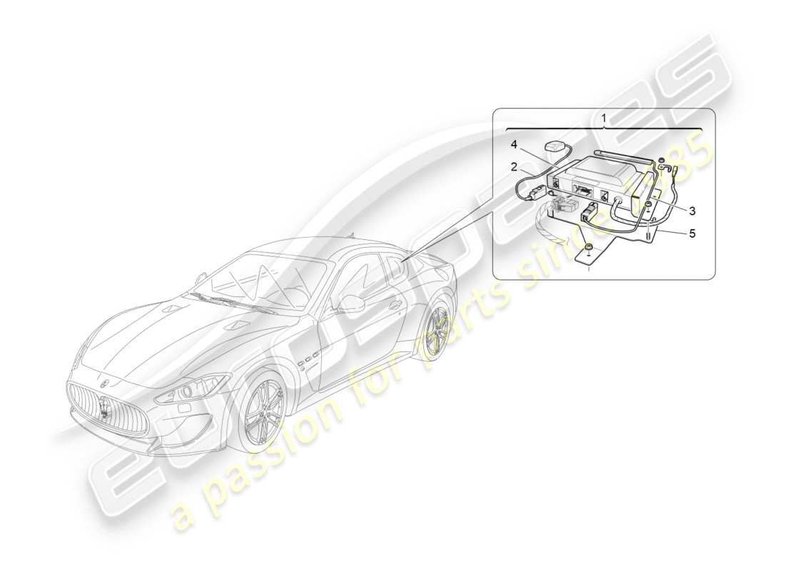 Maserati QTP 3.0 TDS V6 275HP (2015) système d'alarme et d'immobilisation Diagramme de pièce