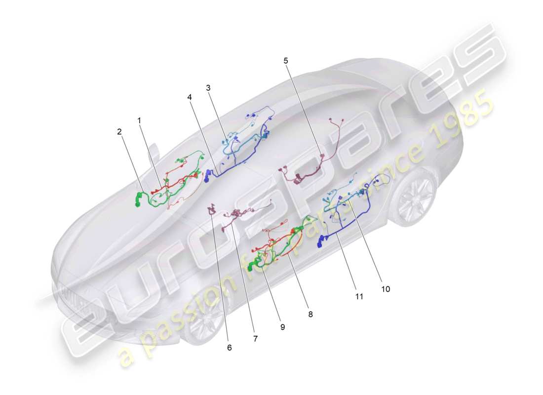 Maserati QTP 3.0 TDS V6 275HP (2015) câblage principal Diagramme de pièce