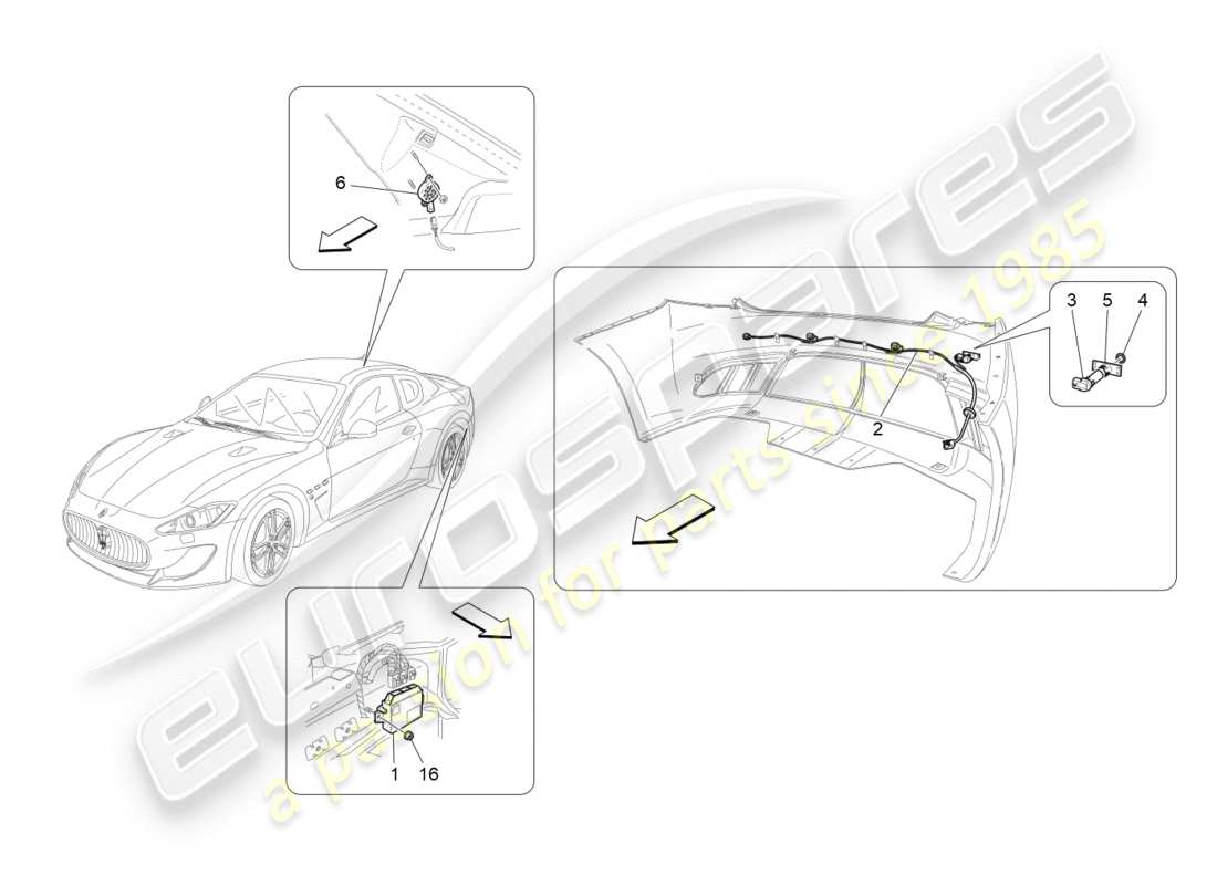 Maserati QTP 3.0 TDS V6 275HP (2015) CAPTEURS DE STATIONNEMENT Diagramme de pièce