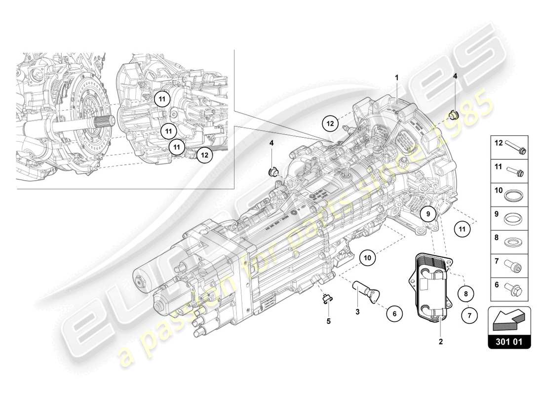 Lamborghini LP700-4 ROADSTER (2016) FILTRE À L'HUILE Schéma des pièces