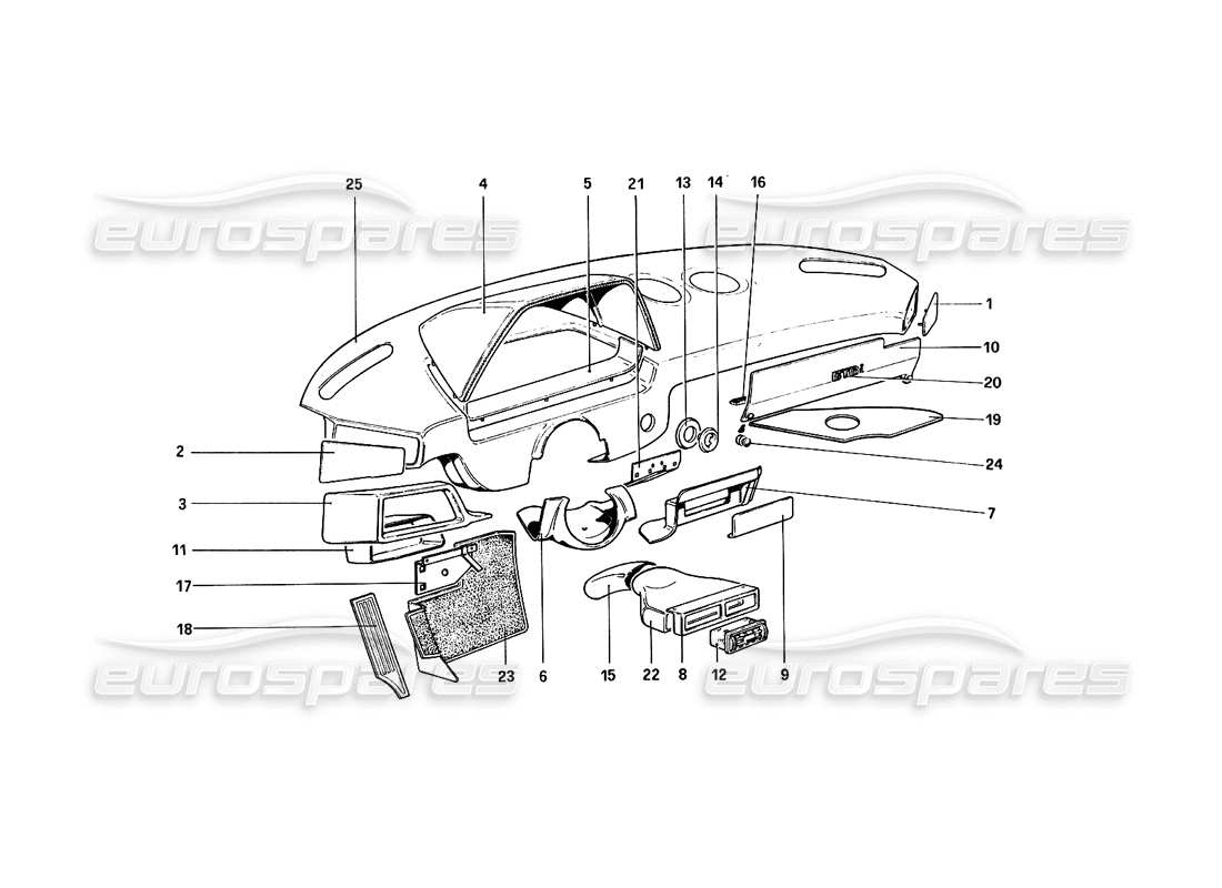 Part diagram containing part number 61678100