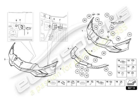 a part diagram from the Lamborghini LP740-4 S ROADSTER (2018) parts catalogue