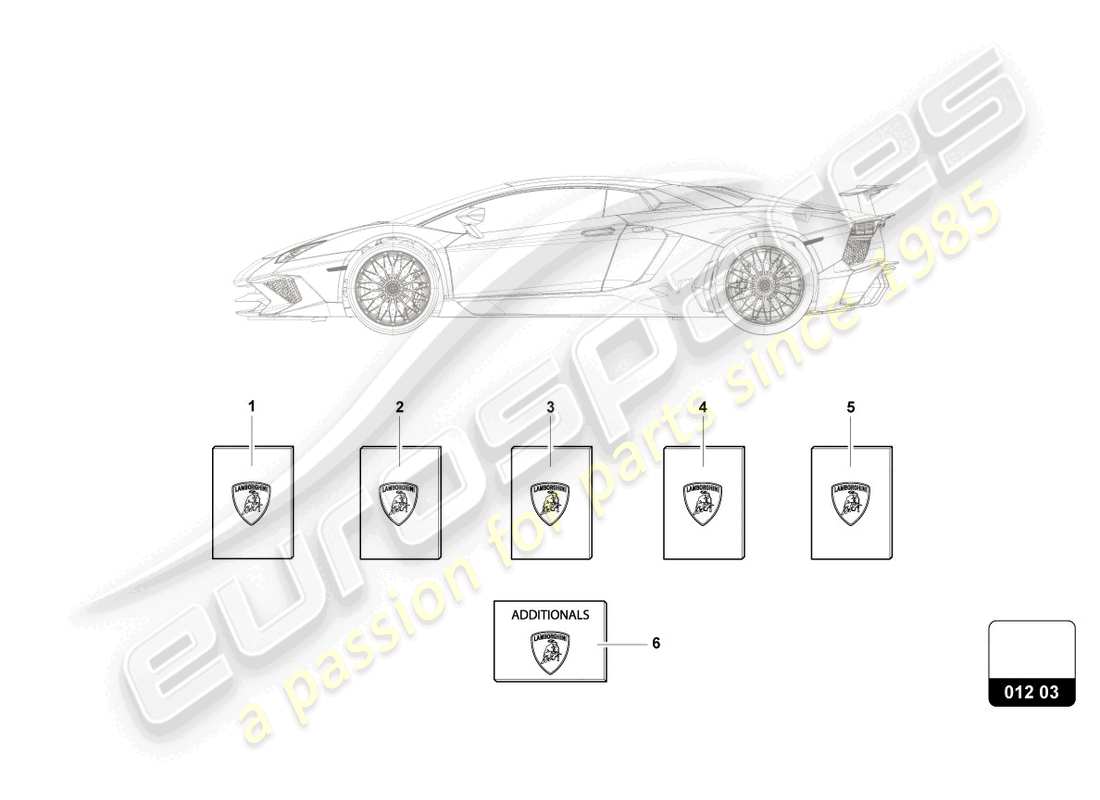 Lamborghini Sian (2021) 1 DÉFINIR LA LITTERATURE DU VÉHICULE Diagramme de pièce