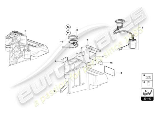 a part diagram from the Lamborghini LP750-4 SV ROADSTER (2017) parts catalogue