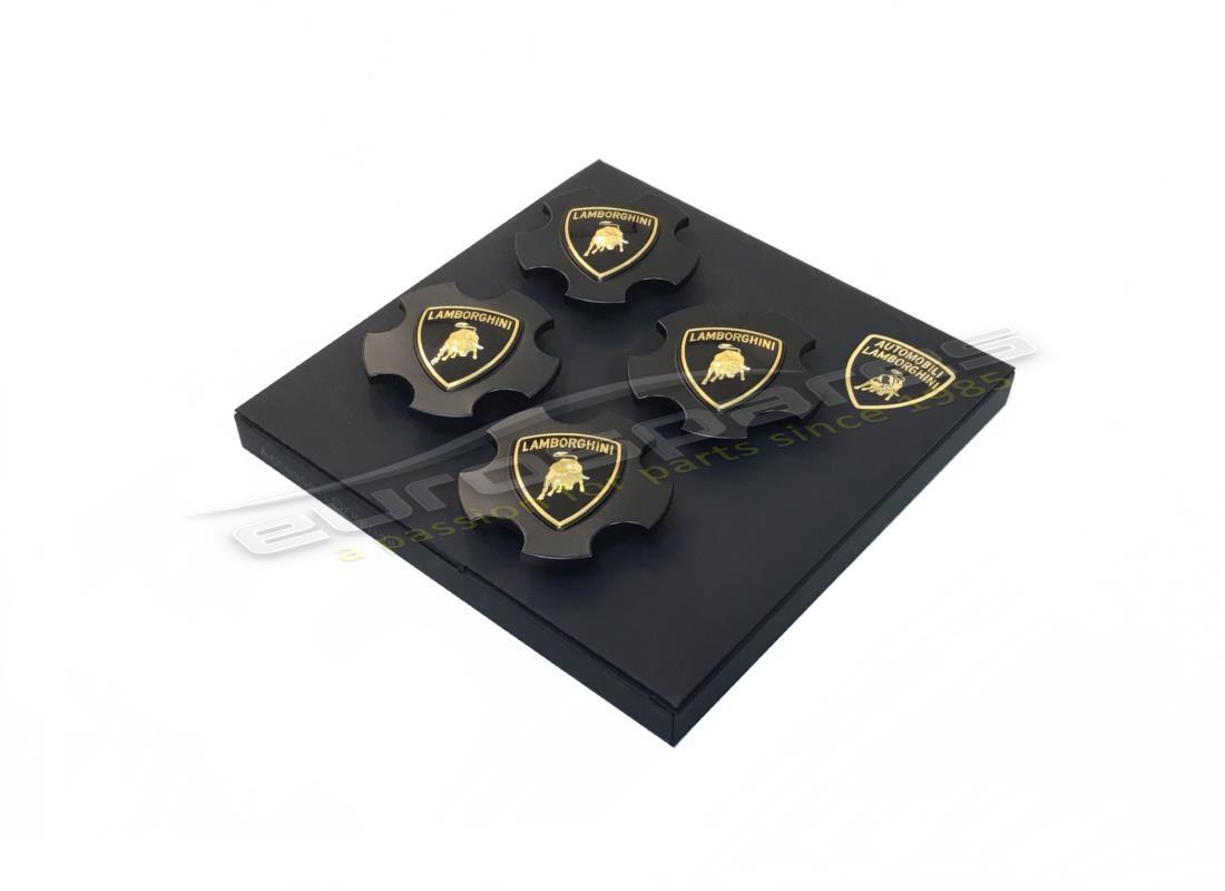 NOUVEAU Lamborghini KIT 4 LOGO CALLISTO NOIR MAT. NUMÉRO DE PIÈCE 0R1400124 (1)