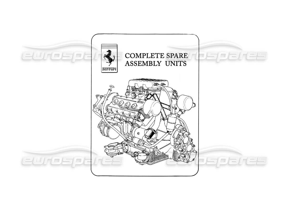 ferrari 512 bb unités de pièces de rechange - carrosserie schéma des pièces