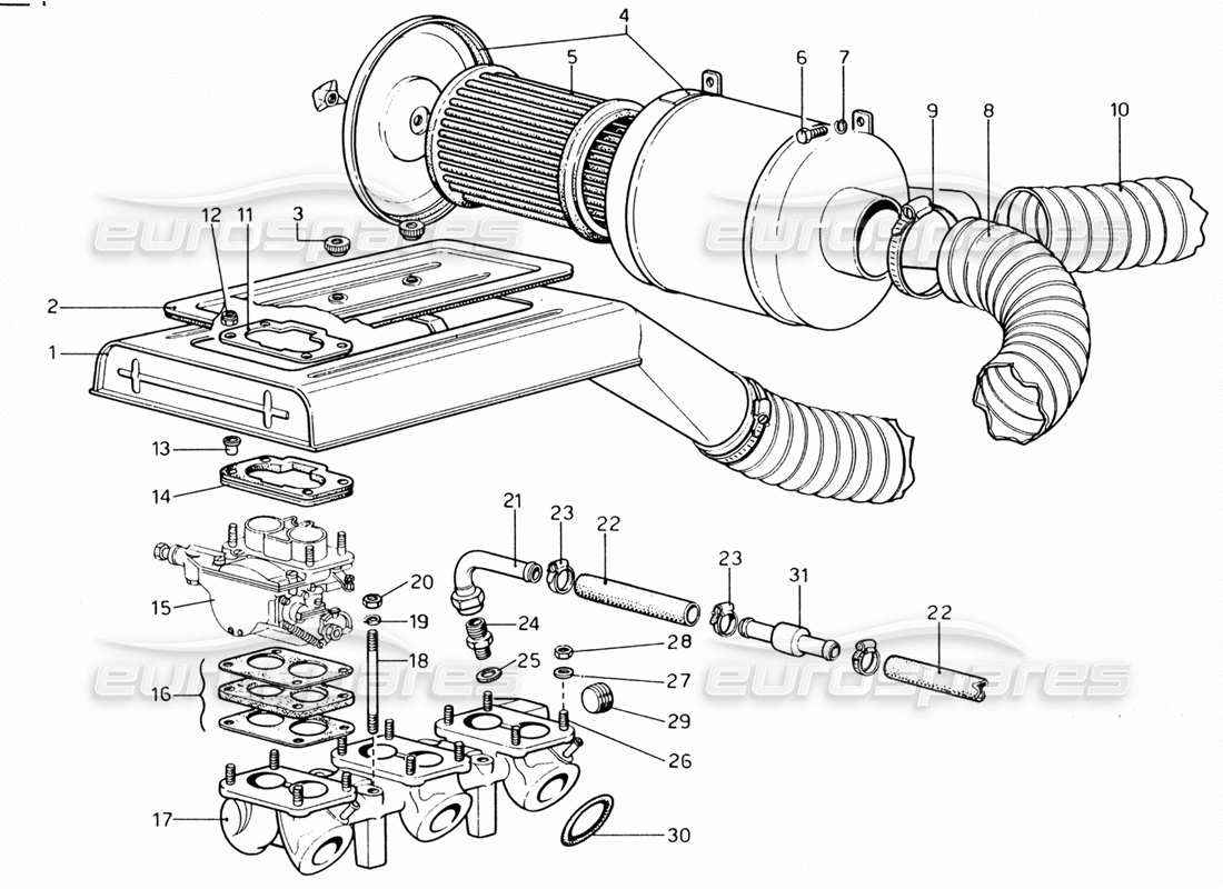 schéma fonctionnel contenant le numéro de pièce comfort - flessibile f 100