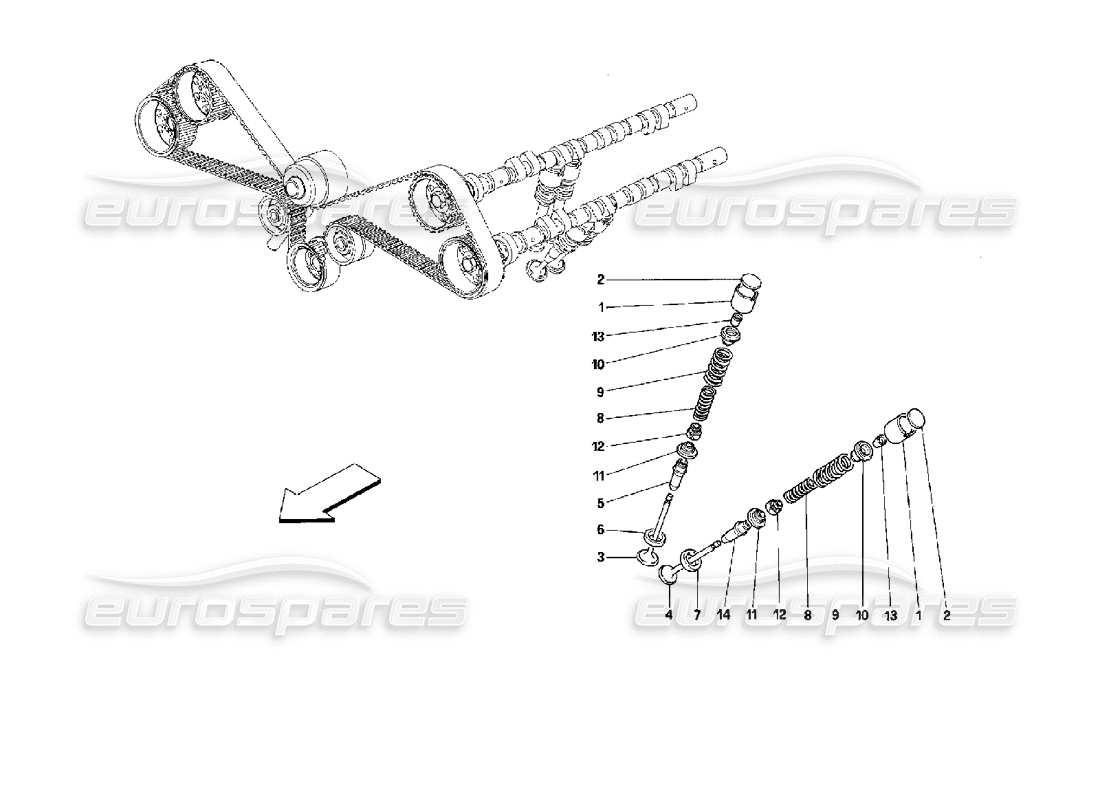 un schéma de pièces du catalogue de pièces ferrari mondial