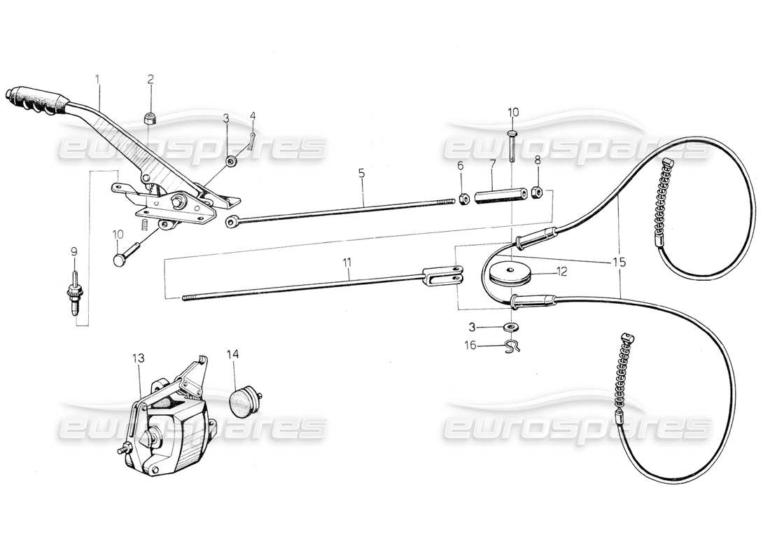 un schéma de pièces du catalogue de pièces lamborghini countach 5000 qvi (1989)