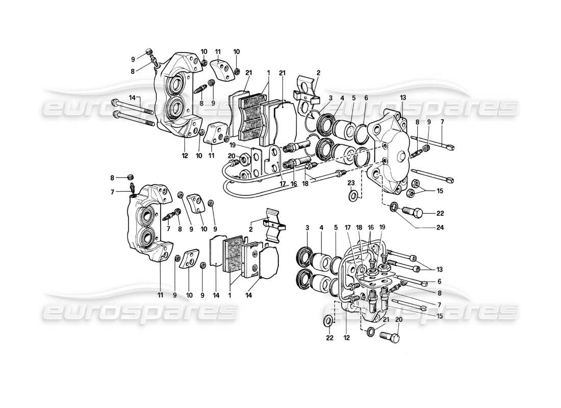 un schéma de pièces du catalogue de pièces ferrari 400i (1983 mechanical)
