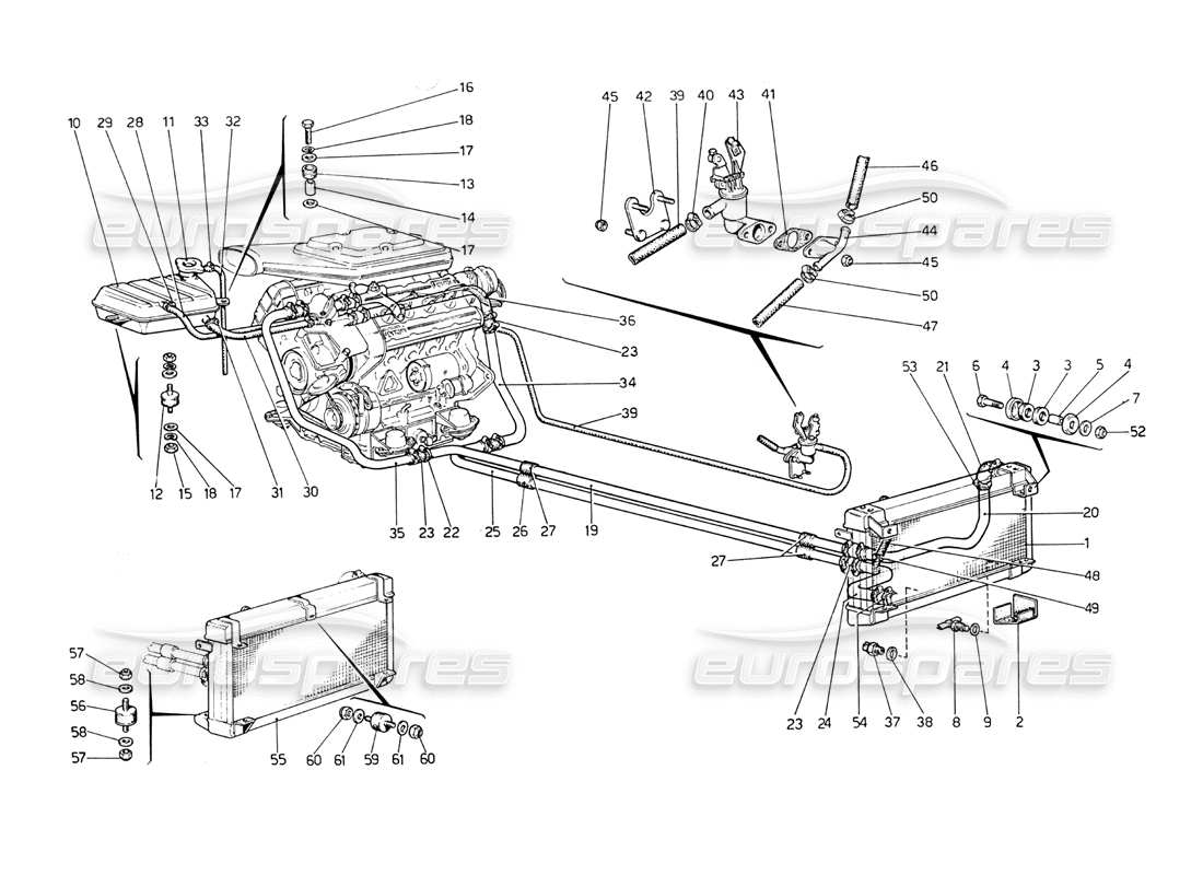 un schéma de pièces du catalogue de pièces ferrari 208 gt4 dino (1975)