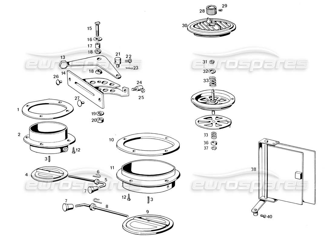 schéma de pièce contenant le numéro de pièce 107/a bv 65127