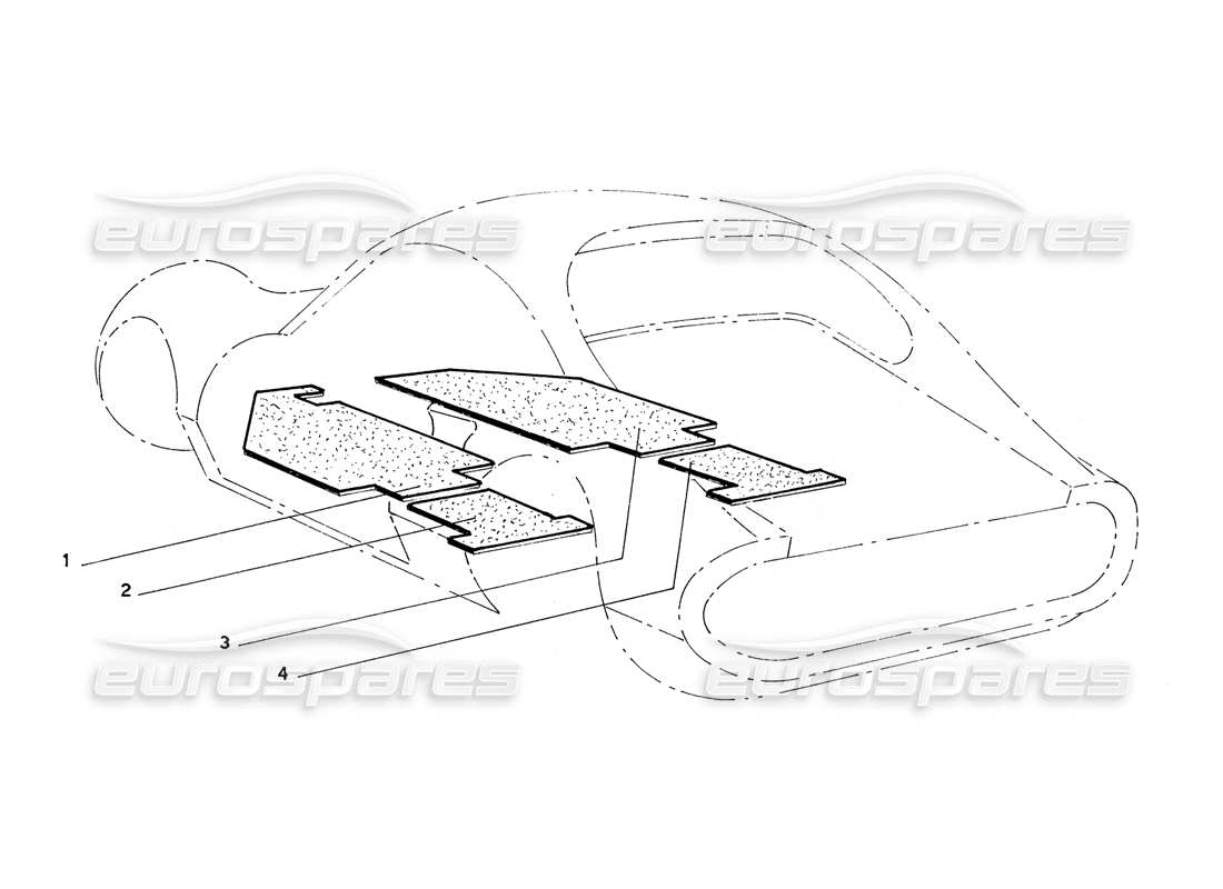 ferrari 206 gt dino (coachwork) sous les tapis schéma des pièces