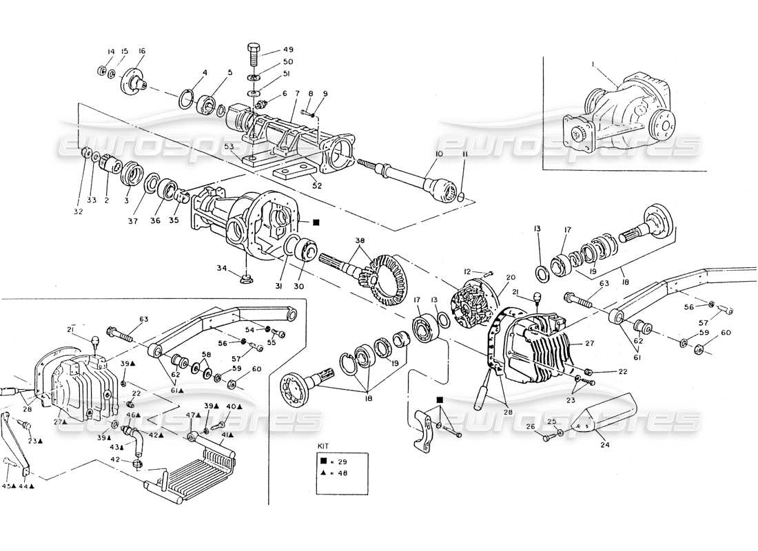 maserati 418 / 4.24v / 430 différentiel diagramme de pièce