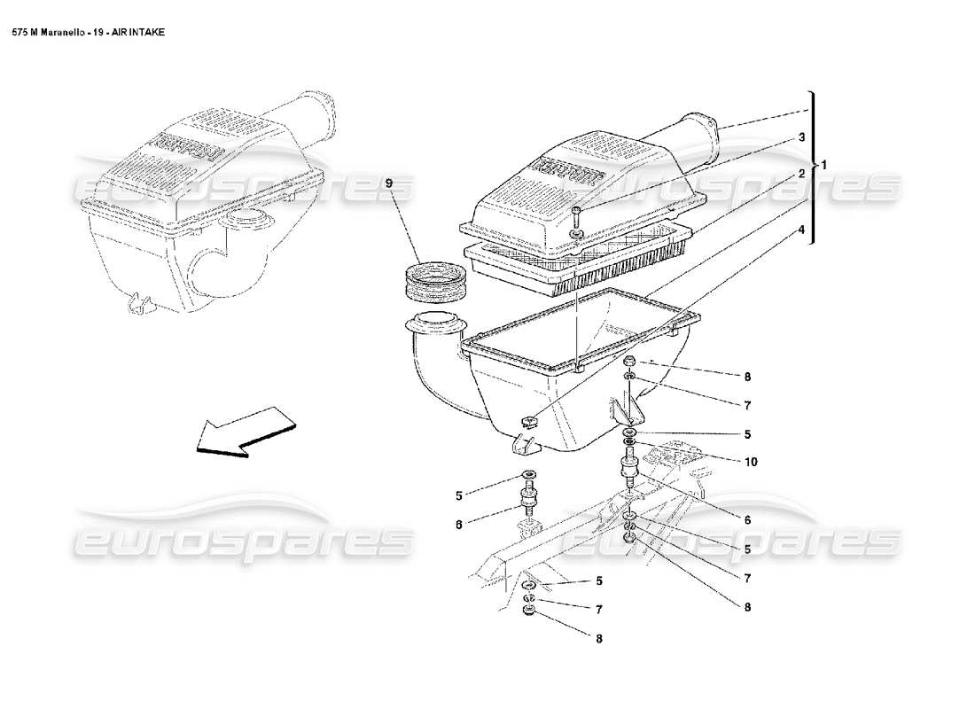 ferrari 575m maranello prise d'air schéma des pièces