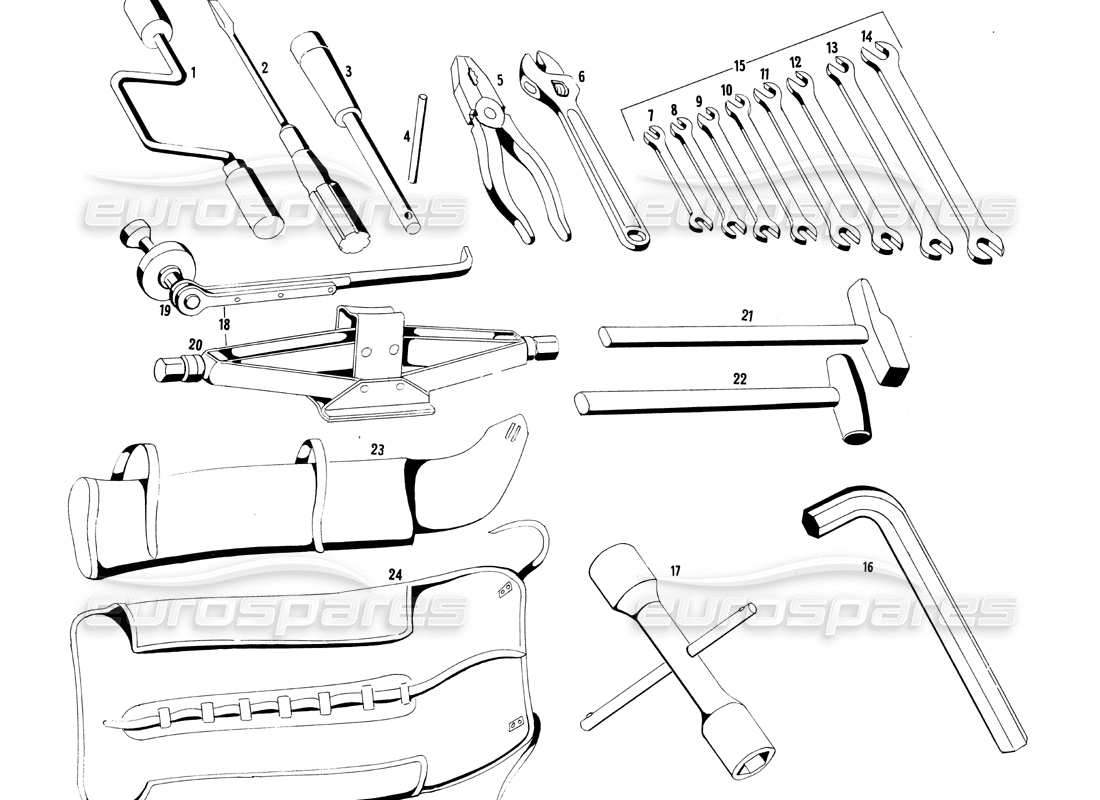 maserati ghibli 4.7 / 4.9 outils schéma des pièces