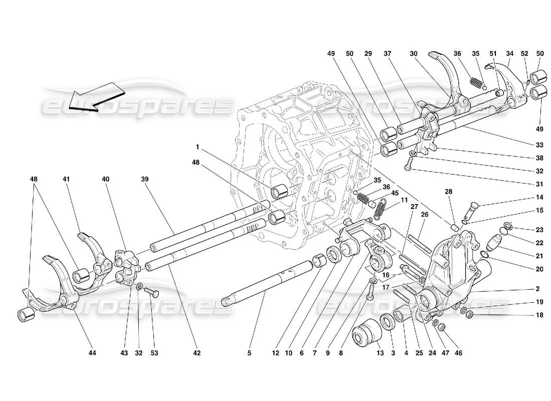 ferrari 456 gt/gta commandes intérieures de la boîte de vitesses – pas pour 456 diagramme de pièces gta