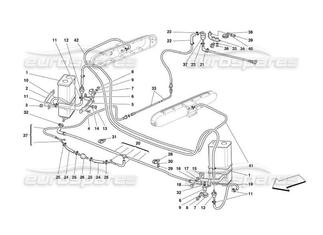 ferrari 550 barchetta dispositif anti-évaporation – pas pour les états-unis et le canada – schéma des pièces