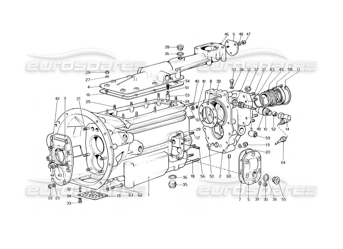 ferrari 400 gt (mechanical) schéma des pièces de la boîte de vitesses (400 gt)