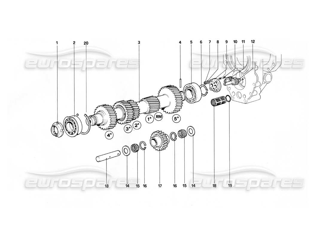 ferrari 412 (mechanical) arbre principal et pompe à huile - 412 m. schéma des pièces