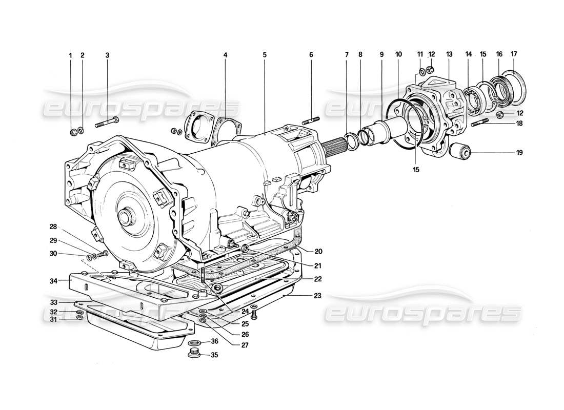 ferrari 412 (mechanical) transmission automatique - 412 a. schéma des pièces