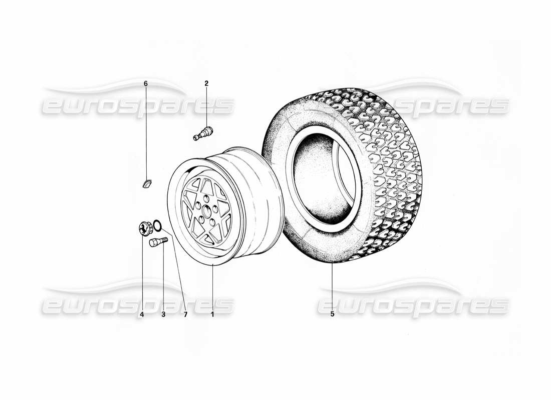 ferrari 412 (mechanical) roues schéma des pièces